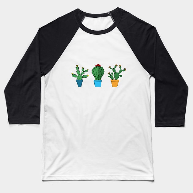 Cacti #5 Baseball T-Shirt by RockettGraph1cs